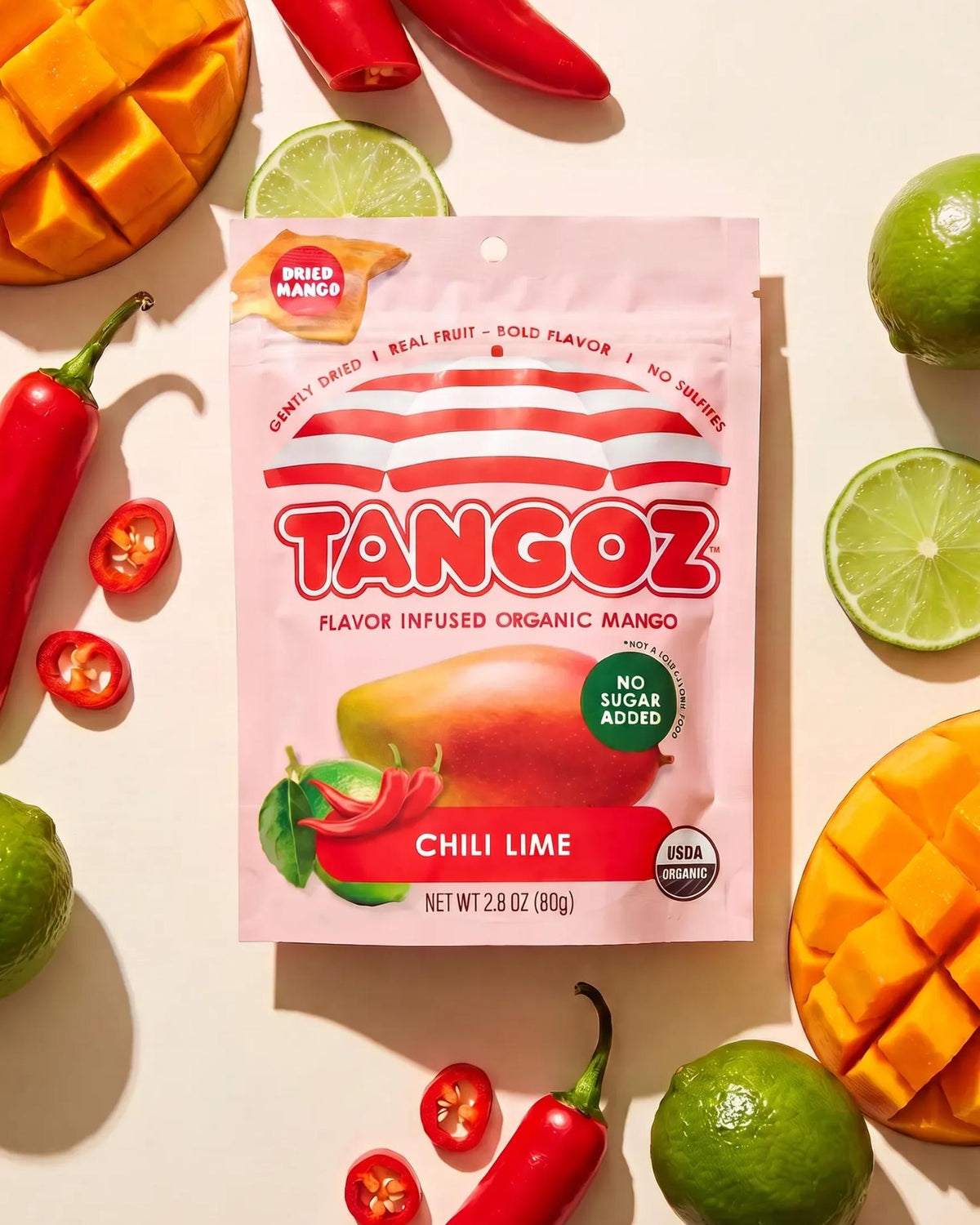 TANGOZ Chili Lime Organic Dried Mango