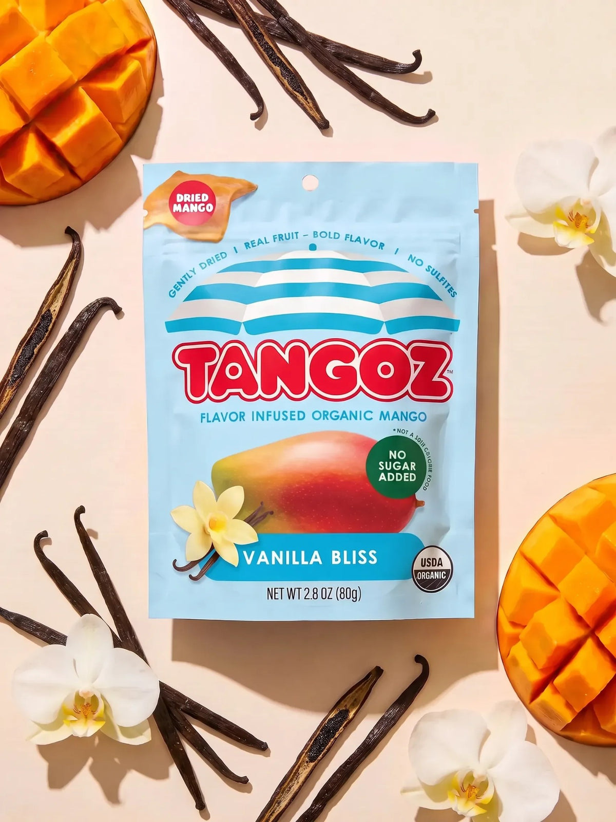 TANGOZ Vanilla Bliss Organic Dried Mango