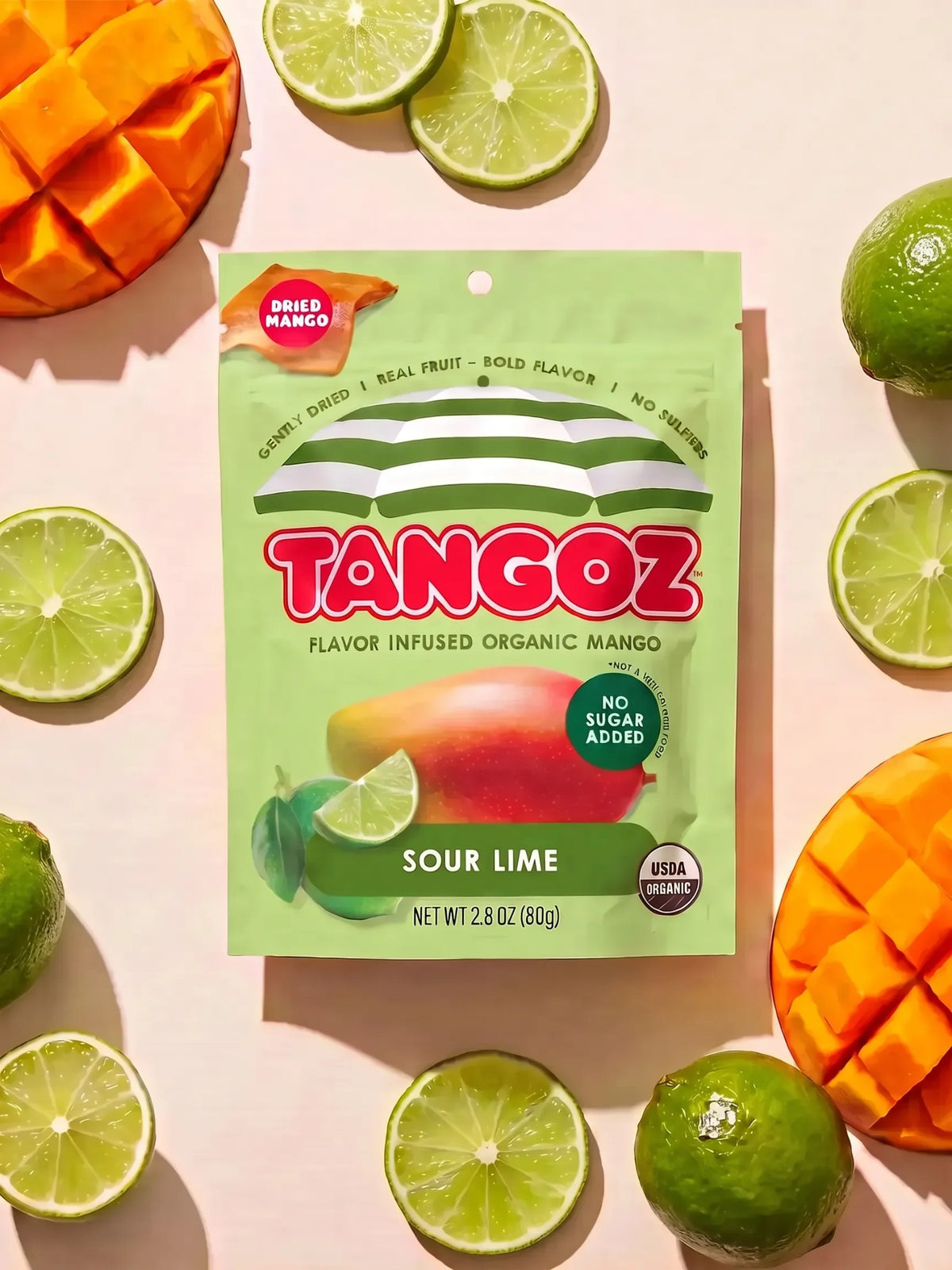 TANGOZ Sour Lime Organic Dried Mango