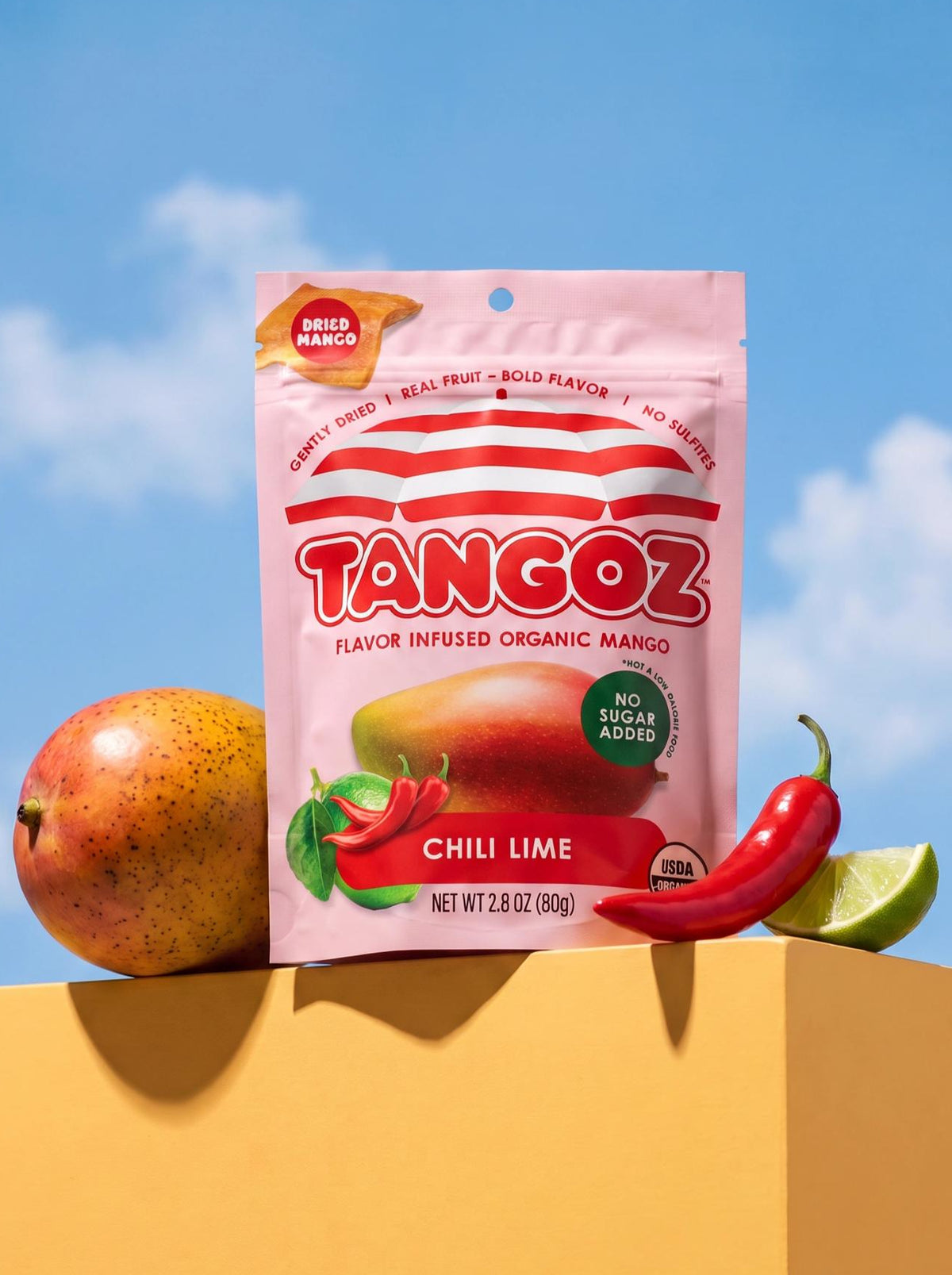 TANGOZ Chili Lime Organic Dried Mango